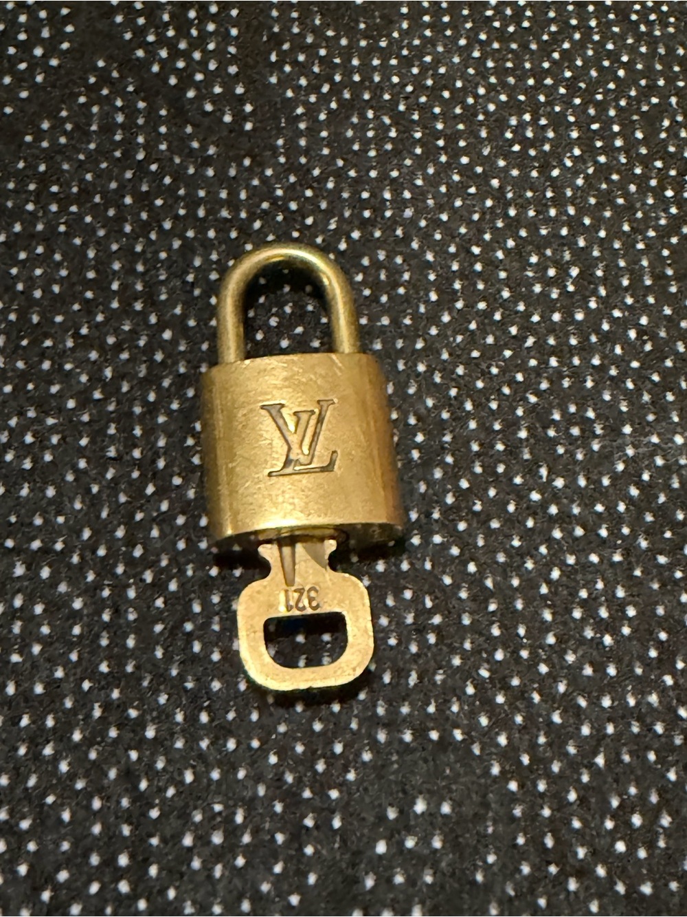 Louis Vuitton Gold Tone Padlock with Key - Picture 2 of 4